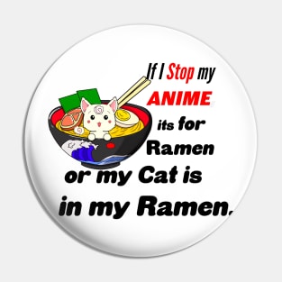 Anime Ramen cat Pin