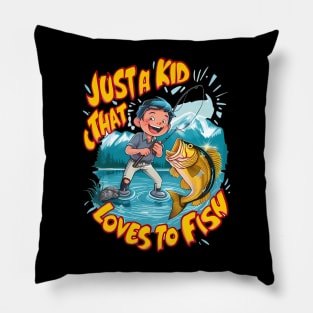 A Kids Fishing Passion Pillow