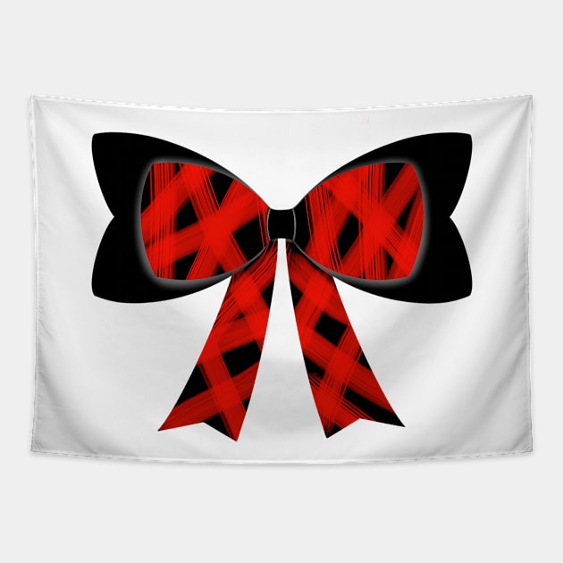 Red streaks bow Tapestry by tothemoons