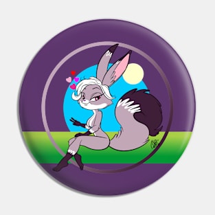 FOX BUNNY GIRL - CHIBI CUTE KAWAII Pin