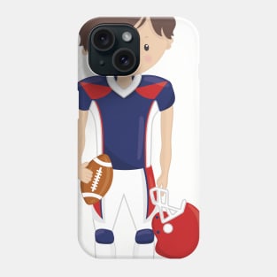 Rugby, American Football, Cute Boy, Brown Hair Phone Case