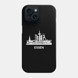 Essen Skyline, white Phone Case