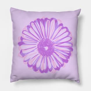 Purple and Pink Daisy Pillow