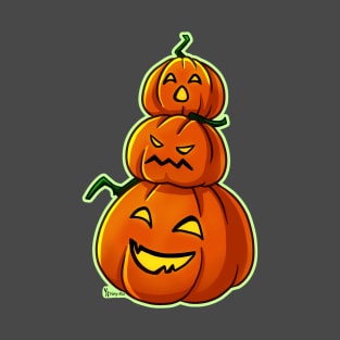 Stack of Pumpkins - Halloween T-Shirt