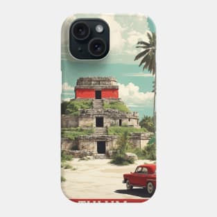 Tulum Quintana Roo Mexico Vintage Poster Tourism Phone Case