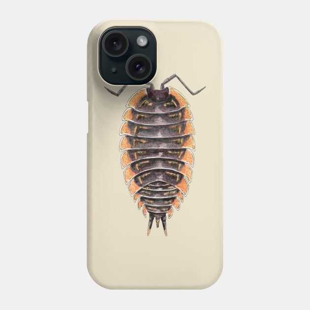 Trachelipus caucasus Isopod Phone Case by paintedpansy