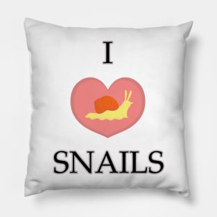 I Love Snails Pillow