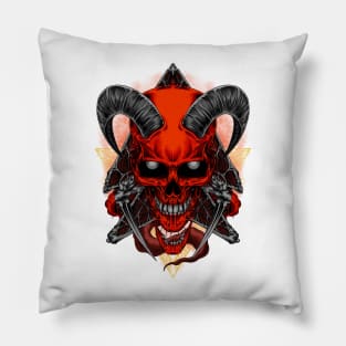 Red Skull Pillow