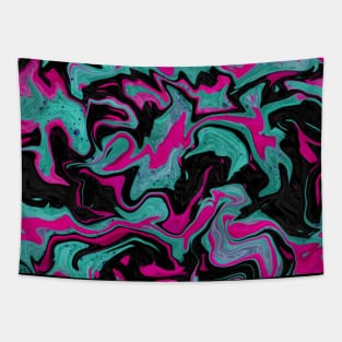 Abstract neon colors painting, liquid art Tapestry