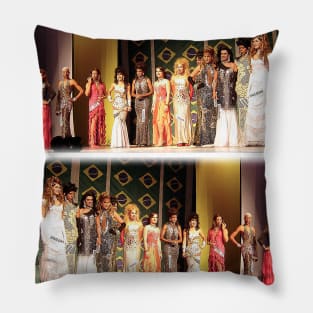 Miss Contest with candidates side by side Pillow