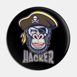 Hacker -  Pirate Gorilla Pin