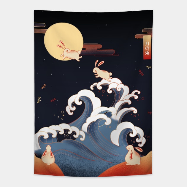 Usagi no tsuki Tapestry by My Little Paradise