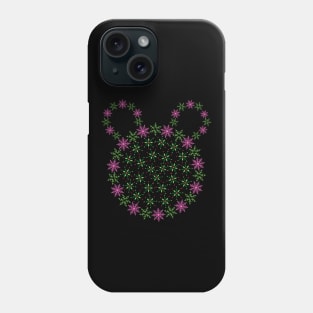 Pink and green snowflakes Phone Case