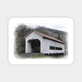 The Red Roof Covered Bridge Magnet