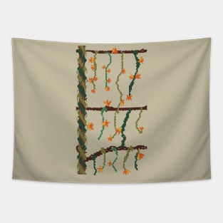 Trunks, branches, leaves and flowers Tapestry