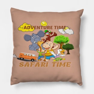 Adventure time, Safari time Pillow