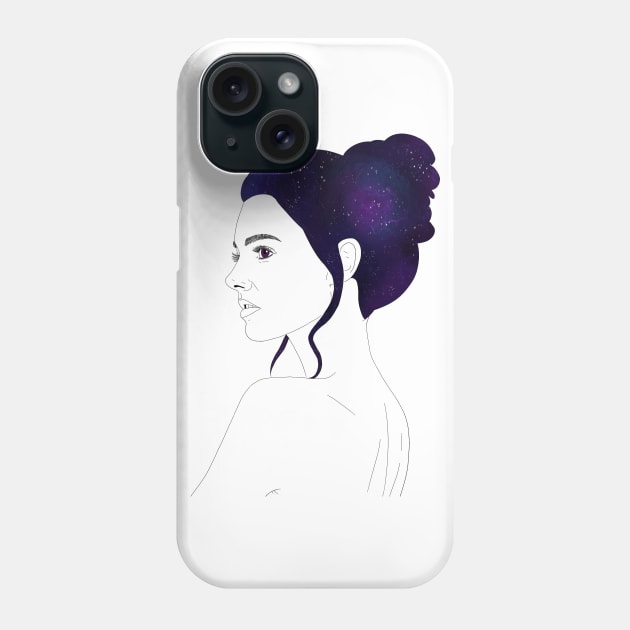 Galaxy Girl Phone Case by marissafv