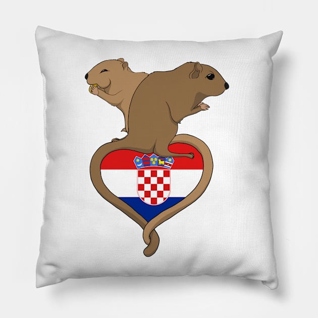 Gerbil Croatia (light) Pillow by RampArt