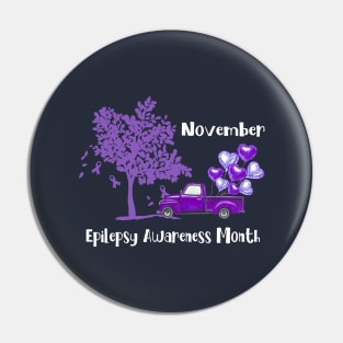 November Epilepsy Awareness Month gift Pin