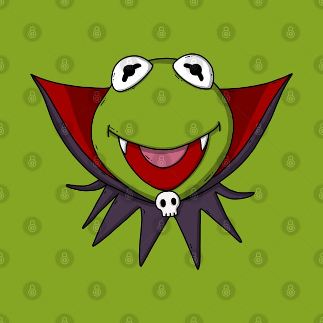 Halloween Vampire Kermit by Luna Illustration