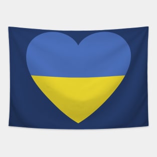 I Heart Ukraine // Heart-Shaped Ukraine Flag Tapestry