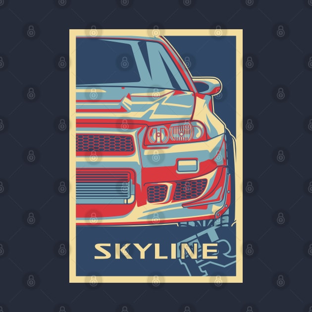 vintage skyline r34 gtr by don_kuma