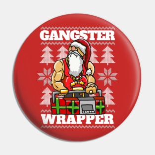 Gangsta Gangster Rap Christmas Theme - Ugly Christmas Hip Hop themed for the Holiday Season Pin