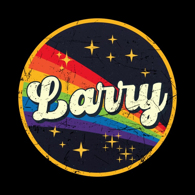 Larry // Rainbow In Space Vintage Grunge-Style by LMW Art