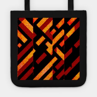 Cyberpunk red black military camo pattern Tote