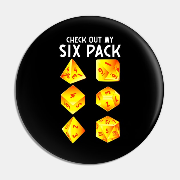 Funny Check Out My Six Pack Dice Pun Pin by theperfectpresents