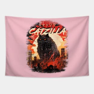 Vintage Catzilla Tapestry