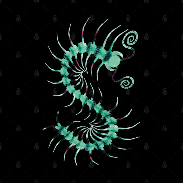 Inverted Colors Green Centipede by IgorAndMore