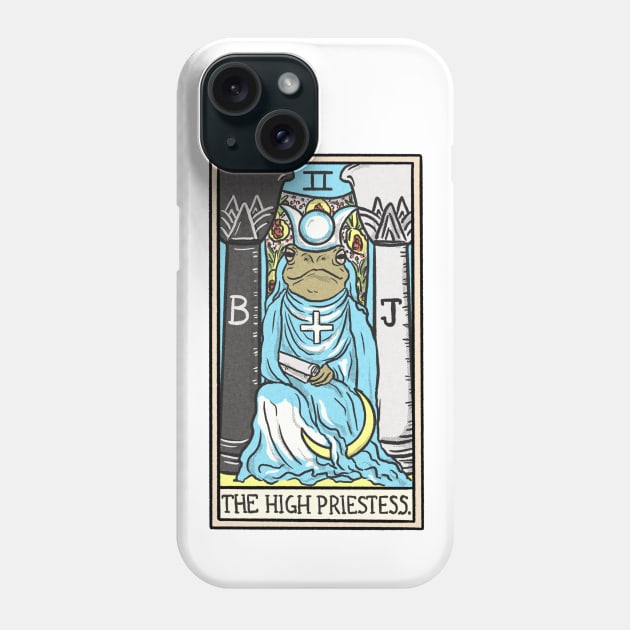 The High Priestess Toad Tarot Card Phone Case by Jewelia