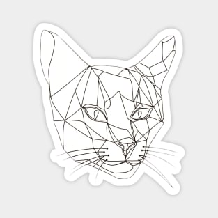 Single Line Cat Face Magnet