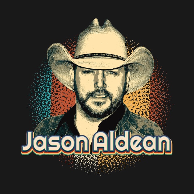 Jason Aldean  - vintage retro by Crocodile Store