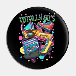 Funny Totally 80s Vintage Eighties Retro 1980s Party Gift Pin