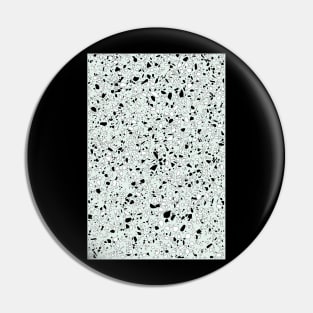 'Speckle Party' Mint Green Black White Dots Speckles Terrazzo Pattern Pin