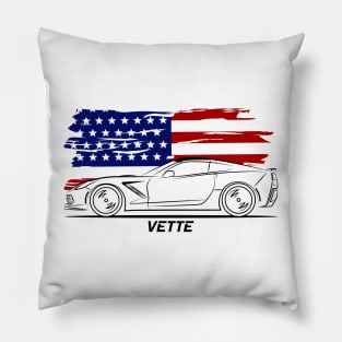 Racing Vette C7 Pillow