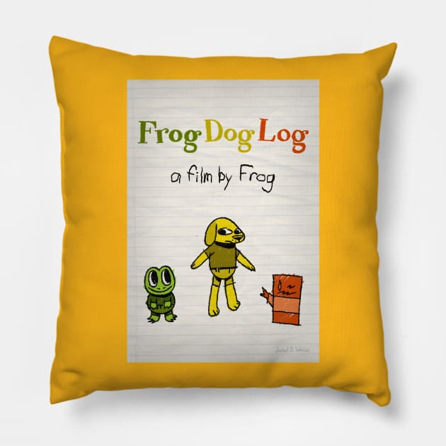 Frog Dog Log - Teaser Poster Pillow by jareddweiss