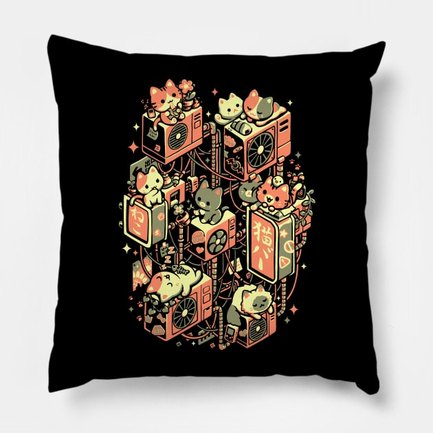 Cat alley Pillow by Pixeleyebat