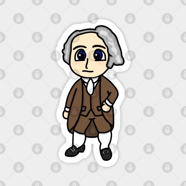 Chibi John Adams (Large Print) Magnet by Aeriskate