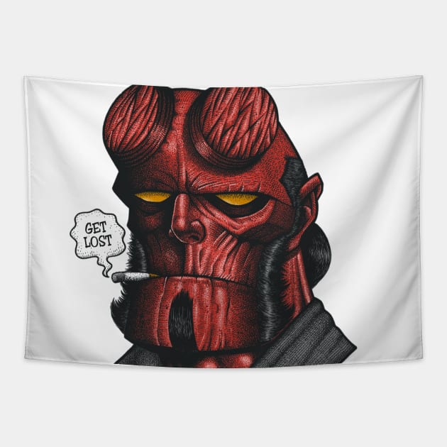 Hellboy Tapestry by PeligroGraphics