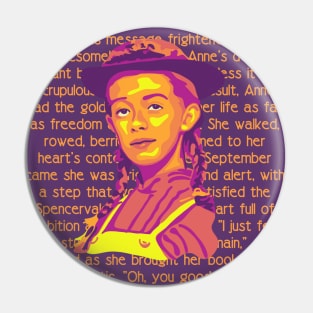 Anne of Green Gables Portrait and Quote Pin