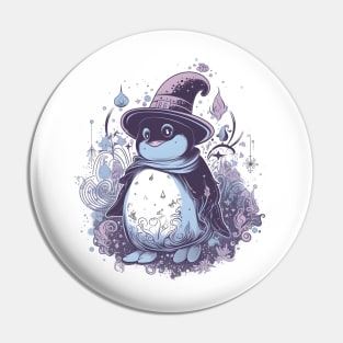 Penguin Wizard Pin