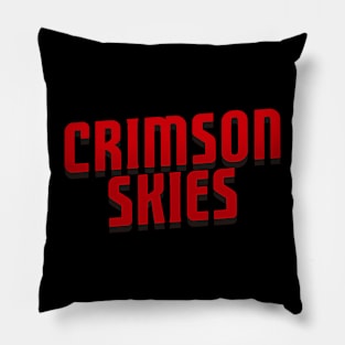 Crimson Skies Logo Pillow