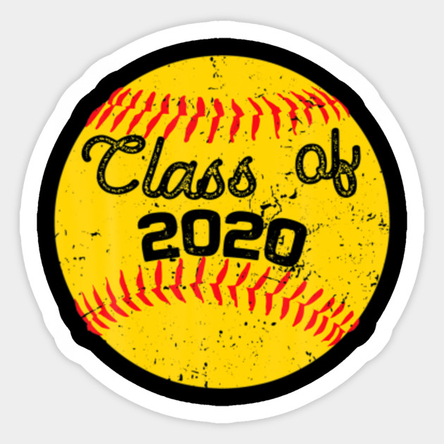 Class Of 2020 Graduation Softball Graduation 2020 Gifts Sticker Teepublic Au