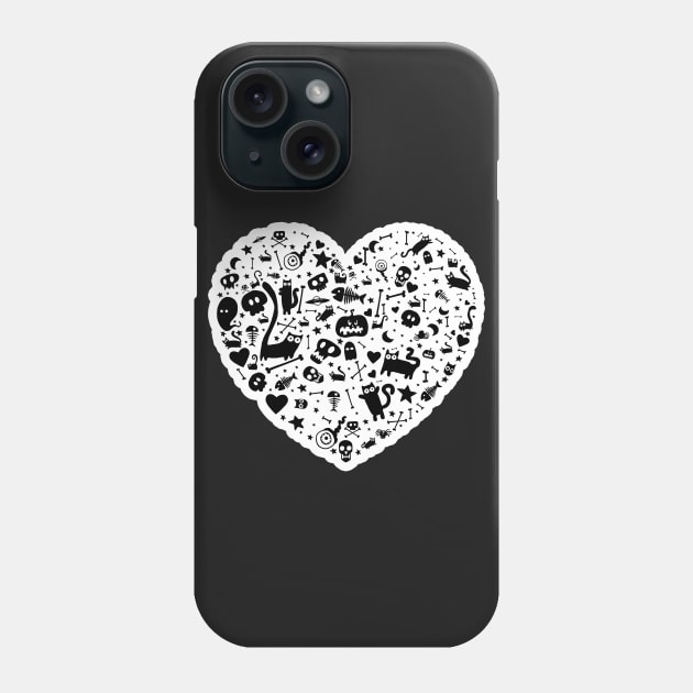 Halloween Heart Phone Case by adrianserghie