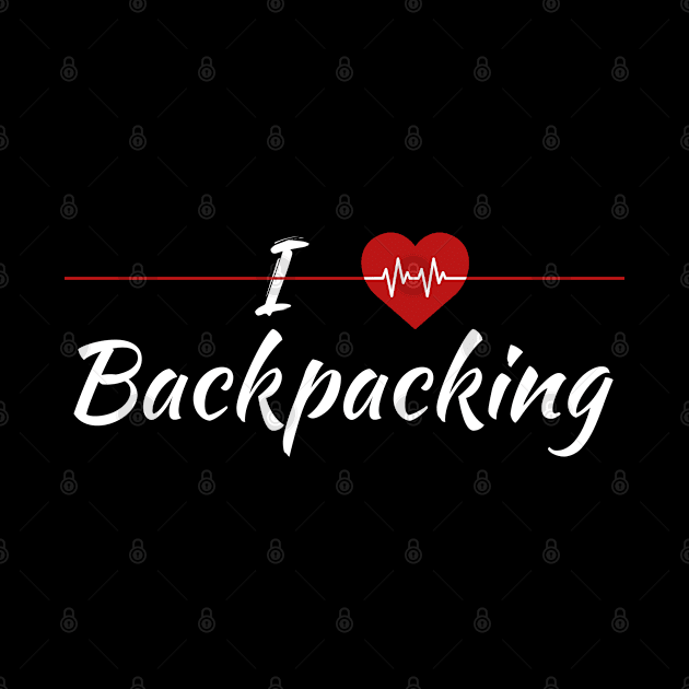 I Love Backpacking Heartbeat by SAM DLS