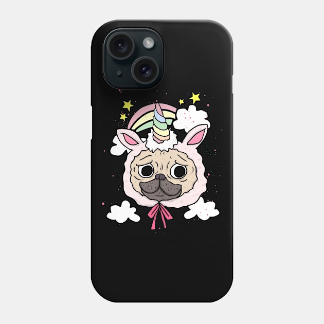 pug unicorn dog Phone Case by ShirtsShirtsndmoreShirts