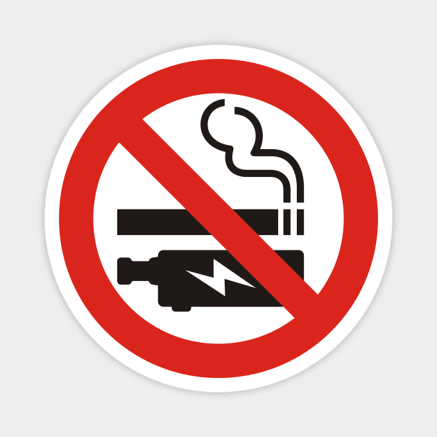 No Smoking or Vaping Sign Magnet by sifis